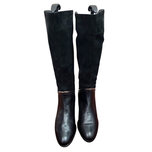 La Vallee Vintage Boots Size 11 Black Leather Pull On New Condition - Picture 4 of 15